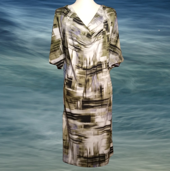 Premise Cowell Neck Half Sleeve Sheath Dress - Picture 2 of 12